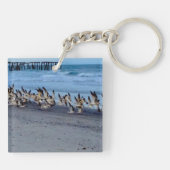 Schlüsselanhänger mit Bild der Vögel, schwarze (Rückseite)