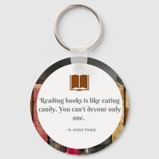 Schlüsselanhänger mit Buchangebot (Vorderseite)
