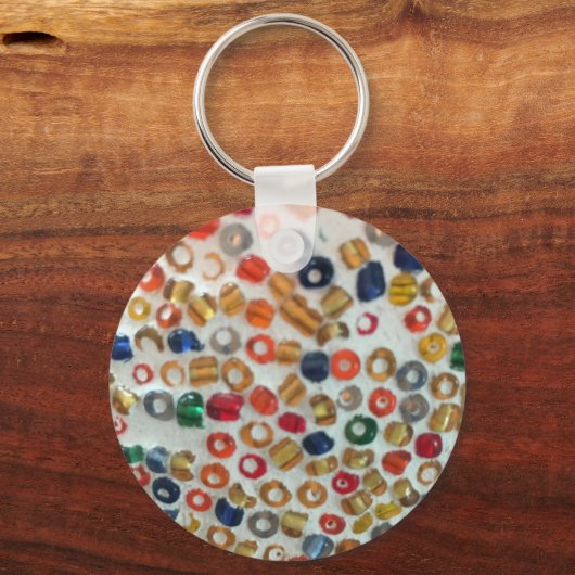 Schlüsselanhänger mit bunten Perlen (Rückseite)