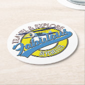 Schlüsselanhänger mit dem fabelhaften Seychelles L Runder Pappuntersetzer (Angewinkelt)