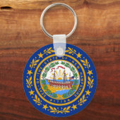 Schlüsselanhänger mit der Fahne des Staat New Hamp (Vorderseite)