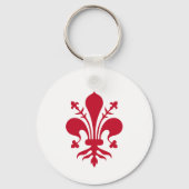 Schlüsselanhänger mit der Fahne von Florenz, Itali (Rückseite)