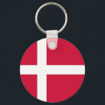 Schlüsselanhänger mit der Flagge Dänemarks<br><div class="desc">Schlüsselanhänger mit der Flagge Dänemarks.</div>