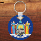 Schlüsselanhänger mit der Flagge des New Yorker St (Vorderseite)