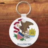 Schlüsselanhänger mit der Flagge des Staat Illinoi (Vorderseite)