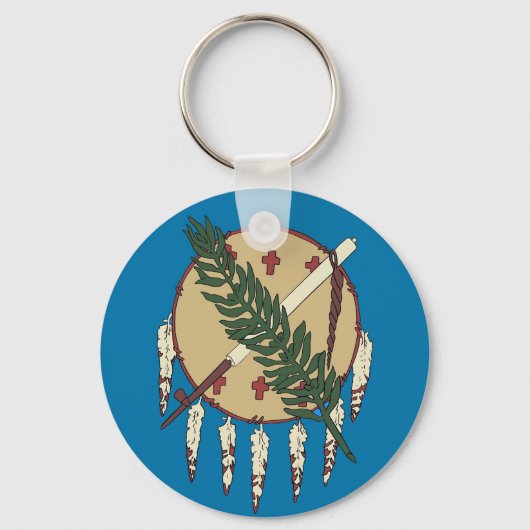 Schlüsselanhänger mit der Flagge des Staat Oklahom (Vorderseite)