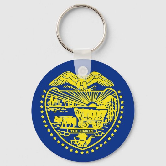 Schlüsselanhänger mit der Flagge des Staat Oregon (Vorderseite)
