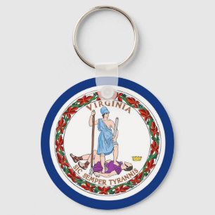 Schlüsselanhänger mit der Flagge des Staat Virgini
