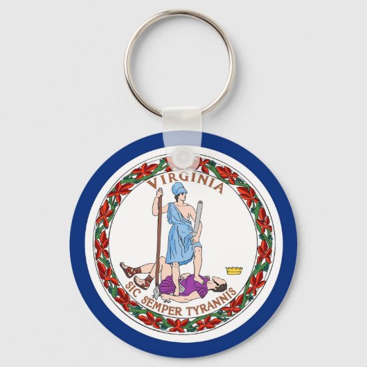 Schlüsselanhänger mit der Flagge des Staat Virgini (Vorderseite)