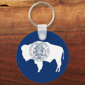 Schlüsselanhänger mit der Flagge des Staat Wyoming (Vorderseite)