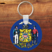 Schlüsselanhänger mit der Flagge des Wisconsin-Sta (Vorderseite)