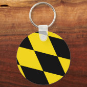 Schlüsselanhänger mit der Flagge Münchens, Deutsch (Vorderseite)