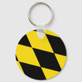 Schlüsselanhänger mit der Flagge Münchens, Deutsch (Rückseite)