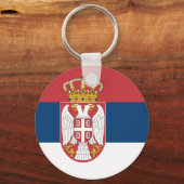 Schlüsselanhänger mit der Flagge Serbiens (Vorderseite)