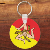 Schlüsselanhänger mit der Flagge Siziliens, Italie (Vorderseite)