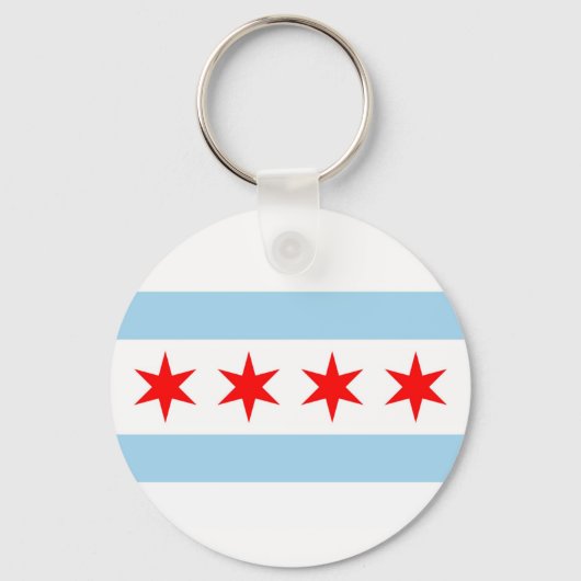 Schlüsselanhänger mit der Flagge von Chicago, Illi (Vorderseite)