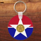 Schlüsselanhänger mit der Flagge von Dallas, USA (Vorderseite)