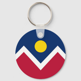 Schlüsselanhänger mit der Flagge von Denver, Color