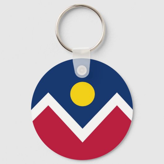 Schlüsselanhänger mit der Flagge von Denver, Color (Vorderseite)