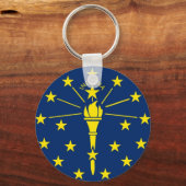 Schlüsselanhänger mit der Flagge von Indiana Staat (Vorderseite)