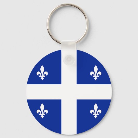 Schlüsselanhänger mit der Flagge von Quebec, Kanad (Vorderseite)