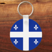Schlüsselanhänger mit der Flagge von Quebec, Kanad (Vorderseite)