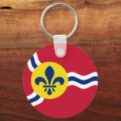 Schlüsselanhänger mit der Flagge von St. Louis, Mi (Vorderseite)