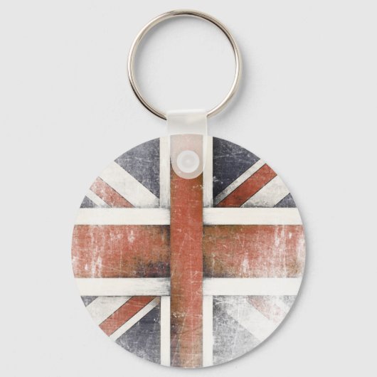 Schlüsselanhänger mit der Vintagen britischen Flag (Vorderseite)