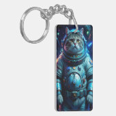 Schlüsselanhänger mit einer Astronautenkatze im We (Vorderseite links)