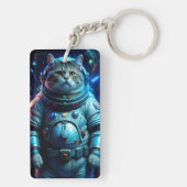 Schlüsselanhänger mit einer Astronautenkatze im We (Rückseite)