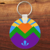 Schlüsselanhänger mit Fahne von Manitou Springs, C (Vorderseite)