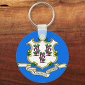 Schlüsselanhänger mit Flagge des Connecticut-Staat (Vorderseite)