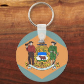 Schlüsselanhänger mit Flagge des Delaware-Staat (Vorderseite)
