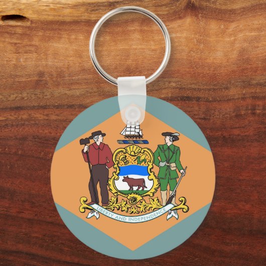 Schlüsselanhänger mit Flagge des Delaware-Staat (Vorderseite)