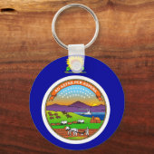 Schlüsselanhänger mit Flagge des Staat Kansas (Vorderseite)