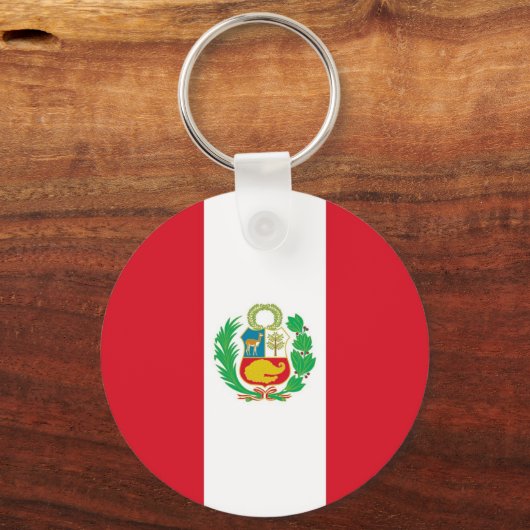 Schlüsselanhänger mit Flagge Perus (Vorderseite)