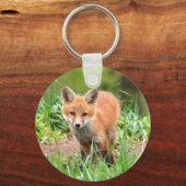 Schlüsselanhänger mit Foto des Red Fox Kit (Vorderseite)
