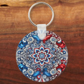 Schlüsselanhänger mit französischem Farbdesign (Vorderseite)