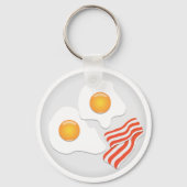 Schlüsselanhänger mit frittierten Eiern und Frühst (Vorderseite)