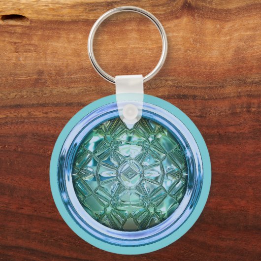 Schlüsselanhänger mit Glasnähknopf (Vorderseite)