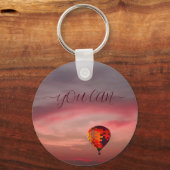 Schlüsselanhänger mit Heißluftballon in Flankenfar (Vorderseite)