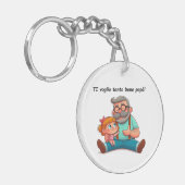 Schlüsselanhänger mit Hingabe für den Vater. (Vorderseite links)