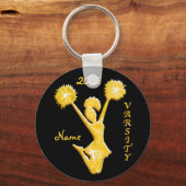 Schlüsselanhänger mit JAHR und Cheerleader's NAME (Vorderseite)