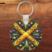 Schlüsselanhänger mit jamaikanischer Farbgestaltun (Rückseite)