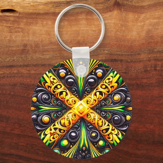 Schlüsselanhänger mit jamaikanischer Farbgestaltun (Vorderseite)