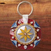 Schlüsselanhänger mit kolumbianischem Farbdesign (Vorderseite)