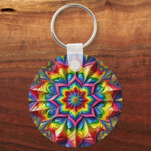 Schlüsselanhänger mit LGBTQ-Farbdesign (Rückseite)