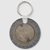 Schlüsselanhänger mit Manhole-Abdeckung und Kopfst (Vorderseite)