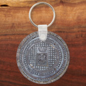 Schlüsselanhänger mit Manhole-Abdeckung und Kopfst (Vorderseite)