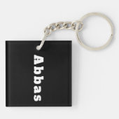 Schlüsselanhänger mit Namen Abbas (Rückseite)